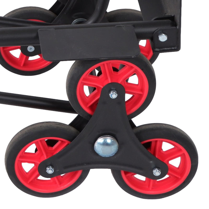 DURAFORCE Alloy Steel Stair Climbing Hand Truck with 6 TPR Wheels 440lbs Load Capacity