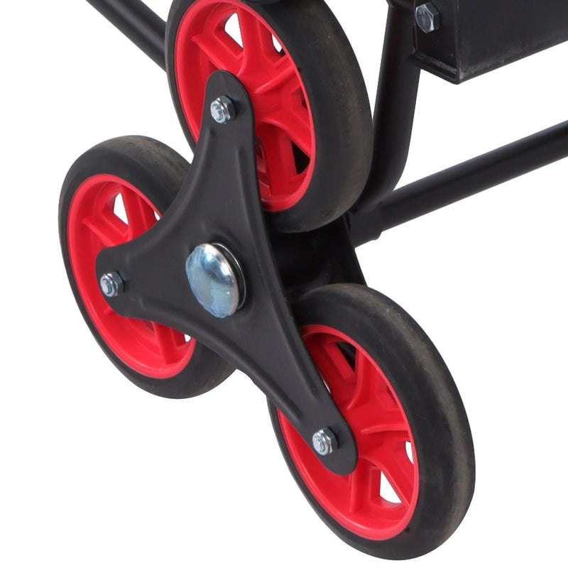 DURAFORCE Alloy Steel Stair Climbing Hand Truck with 6 TPR Wheels 440lbs Load Capacity