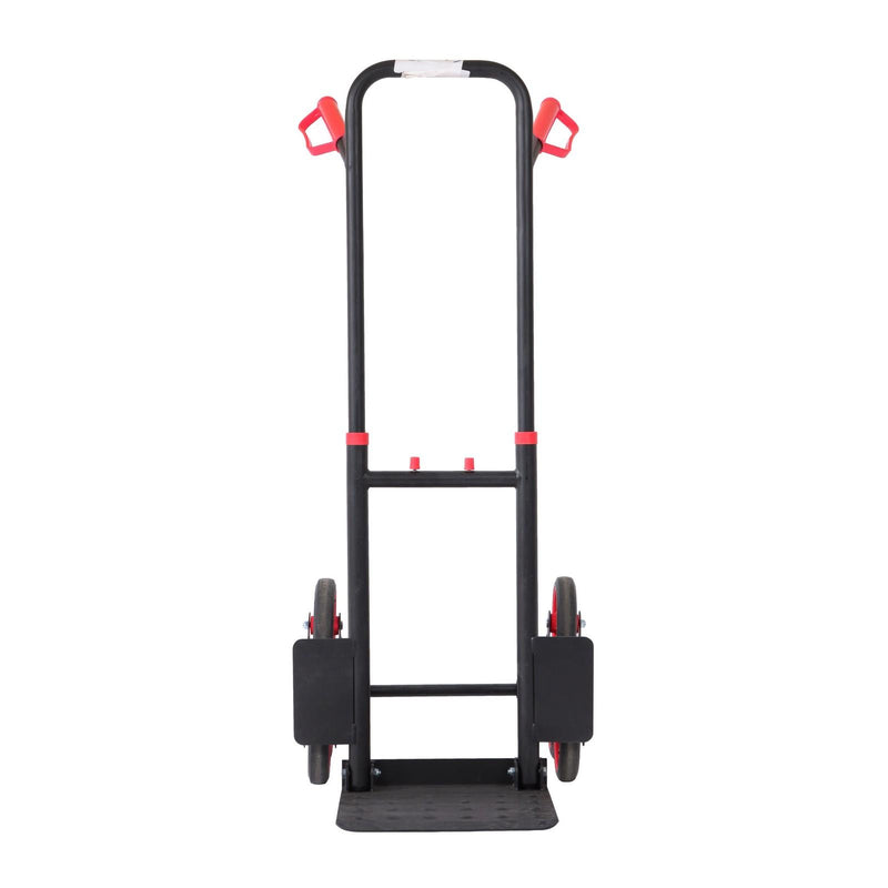DURAFORCE Alloy Steel Stair Climbing Hand Truck with 6 TPR Wheels 440lbs Load Capacity