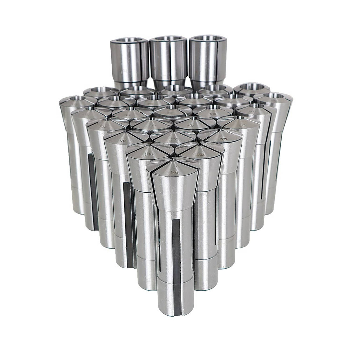 29 Pack R8 Spring Collet Set Fractional 1/32