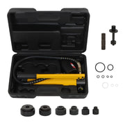 DURAFORCE 10 Ton 1/2 Inch - 2 Inch Hydraulic Knockout Punch Driver Tool Kit With 6 Dies