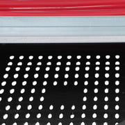 DURAFORCE Red Chicken Egg Laying Box With Lid Cover Chicken Nesting Box Coop Metal 4- Hole