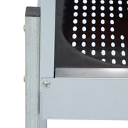 DURAFORCE Red Chicken Egg Laying Box With Lid Cover Chicken Nesting Box Coop Metal 4- Hole
