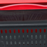 DURAFORCE Red Chicken Egg Laying Box With Lid Cover Chicken Nesting Box Coop Metal 4- Hole