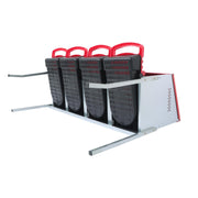 DURAFORCE Red Chicken Egg Laying Box With Lid Cover Chicken Nesting Box Coop Metal 4- Hole