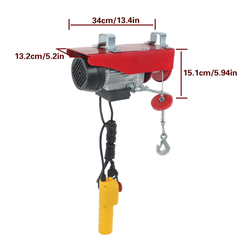 DURAFORCE PA200 440lbs / 200kg 110V Mini Electric Hoist 6.6 ft Wired Remote Control