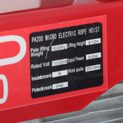 DURAFORCE PA200 440lbs / 200kg 110V Mini Electric Hoist 6.6 ft Wired Remote Control