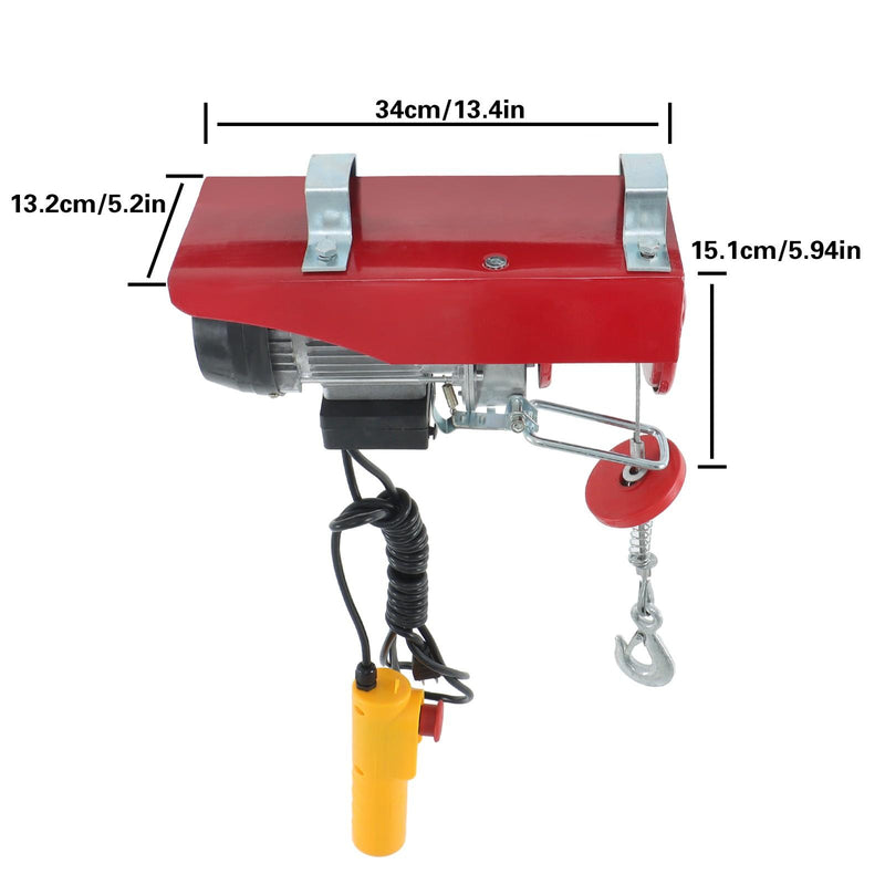 DURAFORCE PA200 440lbs / 200kg 110V Mini Electric Hoist 6.6 ft Wired Remote Control