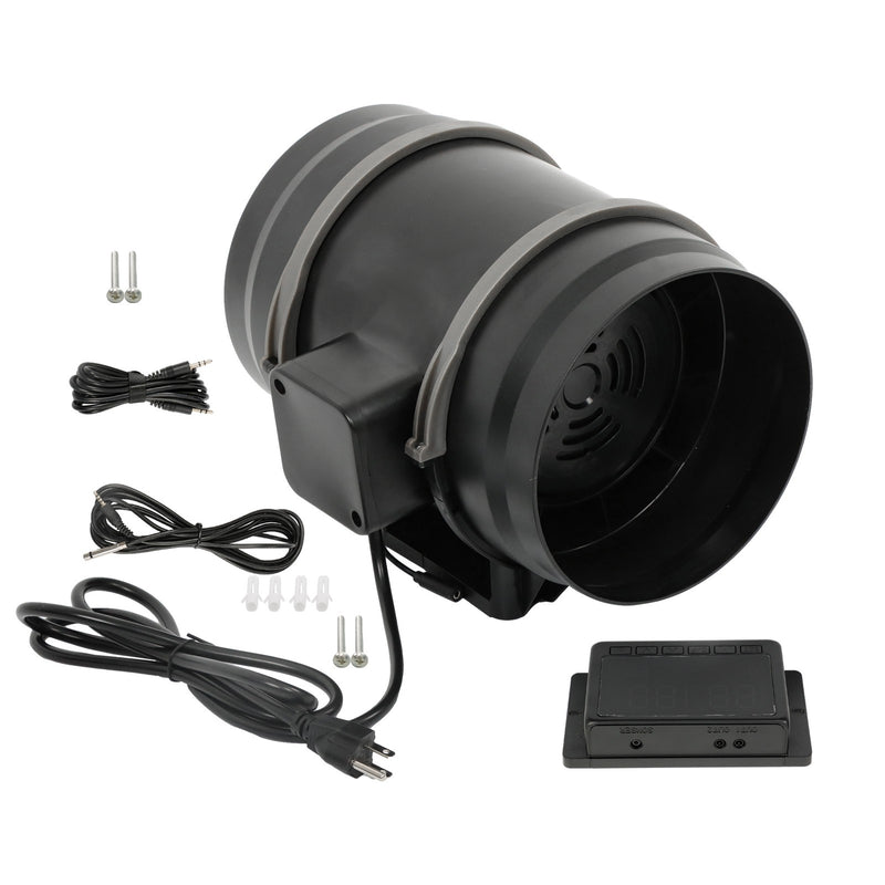 DURAFORCE Inline Duct Fan Plastic ABS 8 Inch 807CFM for Heating Cooling, Grow Tents