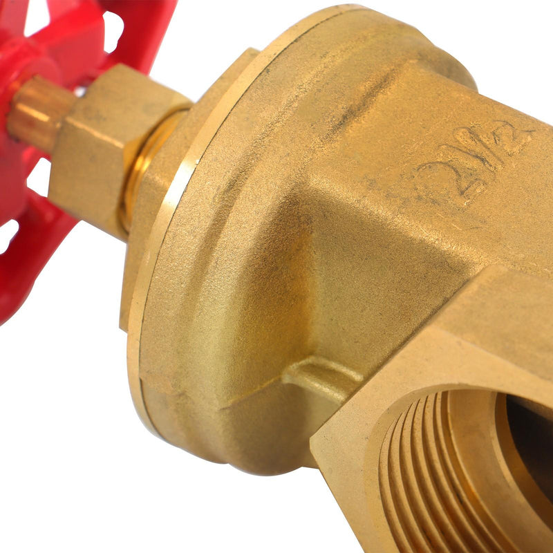 DURAFORCE Corrosion Resistant Brass Gate Valve DN65 2.5" Female NPT for Plumbing Systems