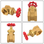 DURAFORCE Corrosion Resistant Brass Gate Valve DN65 2.5" Female NPT for Plumbing Systems