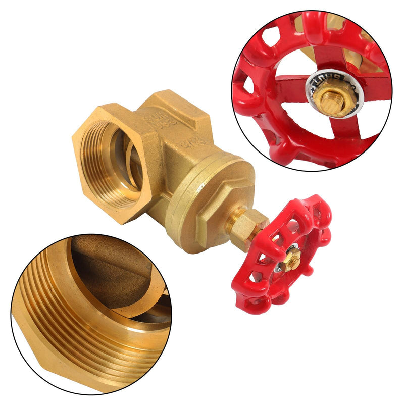 DURAFORCE Corrosion Resistant Brass Gate Valve DN65 2.5" Female NPT for Plumbing Systems