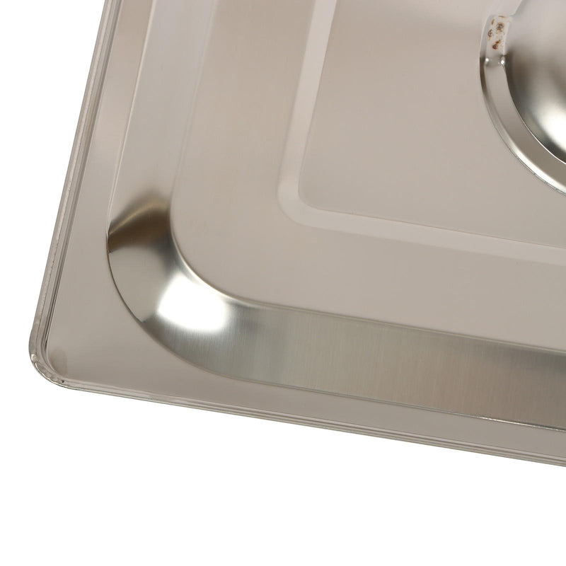 DURAFORCE Durable 1/2 Size Catering Pans Set, 8 Pack 4" Deep, Stainless with Covers