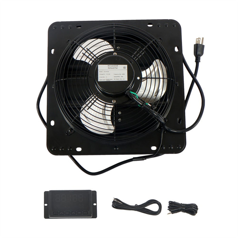 DURAFORCE Shutter Exhaust Fan Shop Exhaust Fan 10'' Speed Control Wall-mount Attic 700CFM