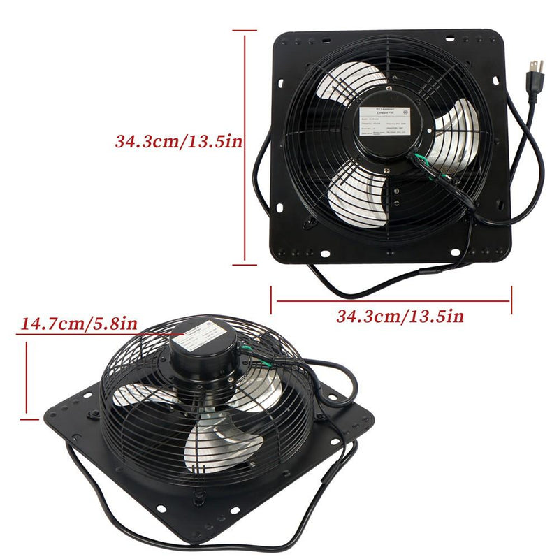 DURAFORCE Shutter Exhaust Fan Shop Exhaust Fan 10'' Speed Control Wall-mount Attic 700CFM