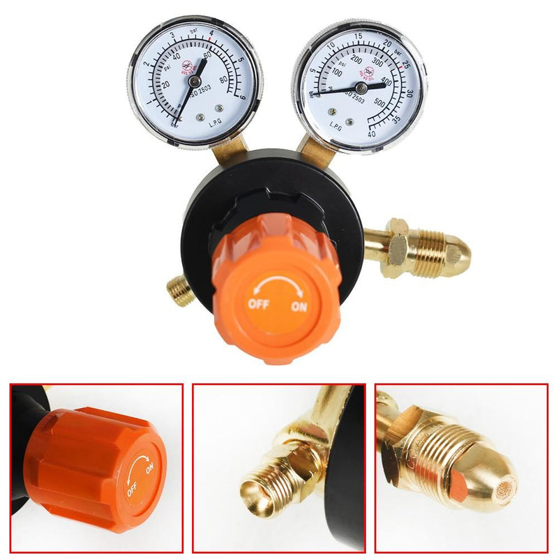 DURAFORCE Easy To Install Acetylene CGA-510 / Oxygen CGA-540 Oxygen And Propane Regulators