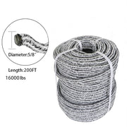 DURAFORCE 24 Strand Braid Polyester Rope 16000Lbs 5/8" × 200' Arborist Tree Rope
