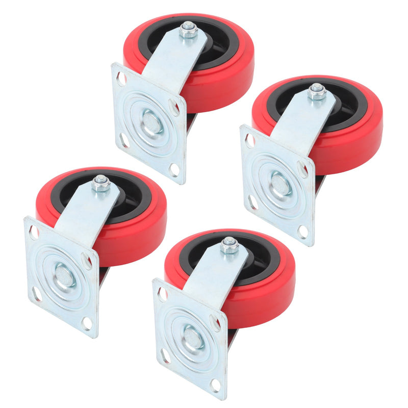 DURAFORCE 4 Pack 6 Inch Heavy Duty Swivel Caster Wheels Polyurethane 4000Lbs Load Capacity