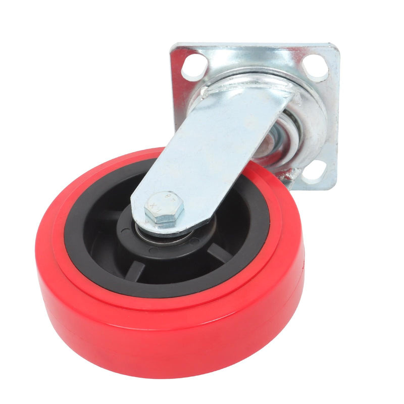DURAFORCE 4 Pack 6 Inch Heavy Duty Swivel Caster Wheels Polyurethane 4000Lbs Load Capacity