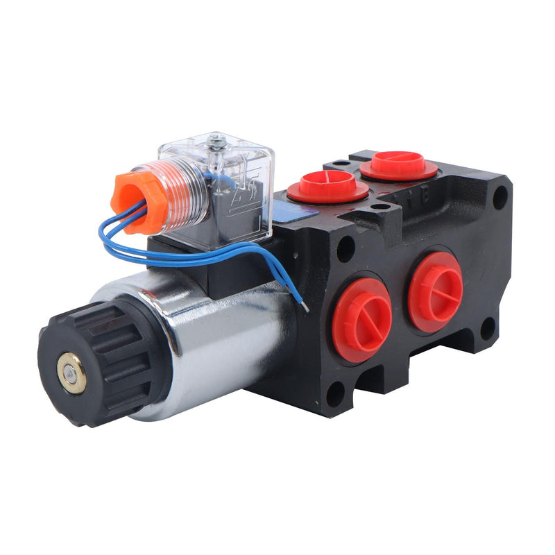 DURAFORCE #10 SAE 6 Port 12V DC Hydraulic Solenoid Selector Diverter Valve 3Plug 13GPM