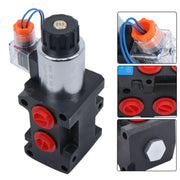 DURAFORCE #10 SAE 6 Port 12V DC Hydraulic Solenoid Selector Diverter Valve 3Plug 13GPM
