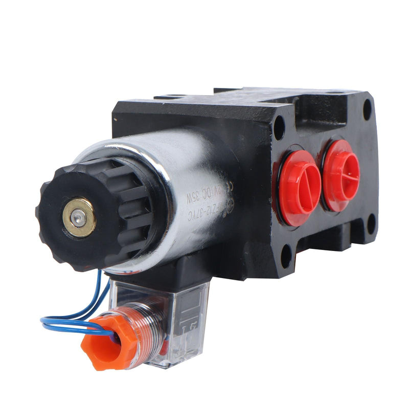 DURAFORCE #10 SAE 6 Port 12V DC Hydraulic Solenoid Selector Diverter Valve 3Plug 13GPM