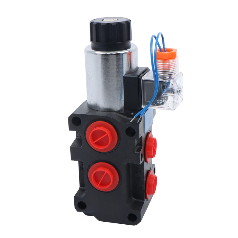 DURAFORCE #10 SAE 6 Port 12V DC Hydraulic Solenoid Selector Diverter Valve 3Plug 13GPM