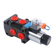 DURAFORCE #10 SAE 6 Port 12V DC Hydraulic Solenoid Selector Diverter Valve 3Plug 13GPM
