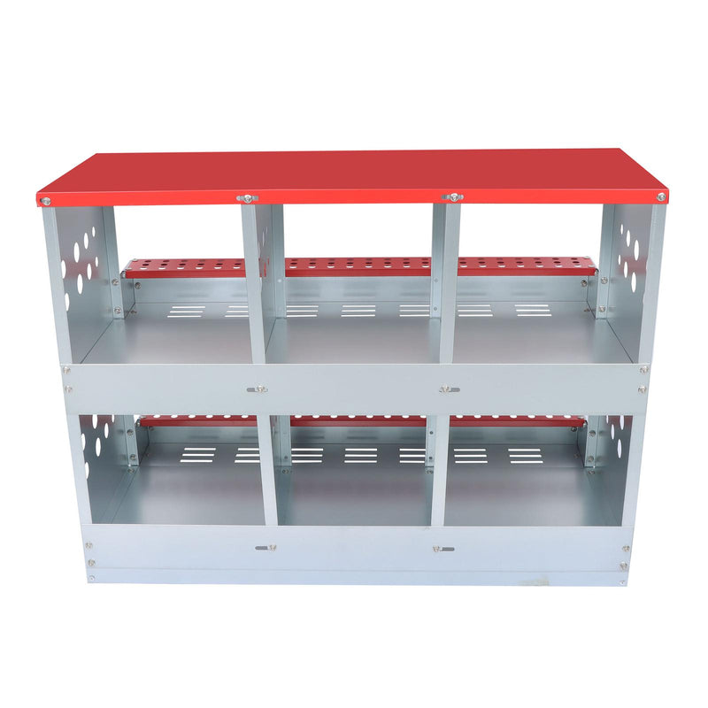 DURAFORCE Heavy Chicken Nest Box 6 Hole Nest Box For Chicken-Easy Egg Collection Roll Away