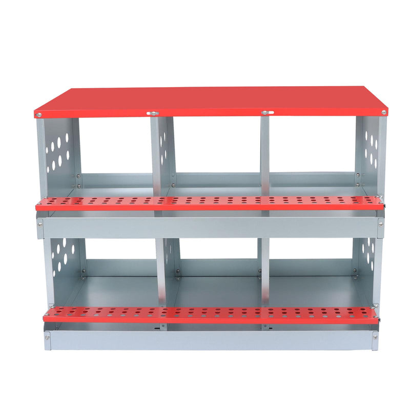 DURAFORCE Heavy Chicken Nest Box 6 Hole Nest Box For Chicken-Easy Egg Collection Roll Away