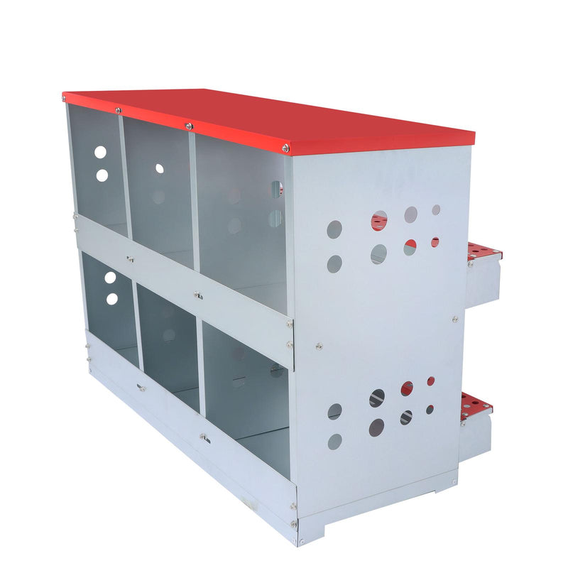 DURAFORCE Heavy Chicken Nest Box 6 Hole Nest Box For Chicken-Easy Egg Collection Roll Away