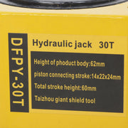 DURAFORCE 30T Multi Section Stroke Hydraulic Ram Cylinder Jack 2" Stroke Single-Action