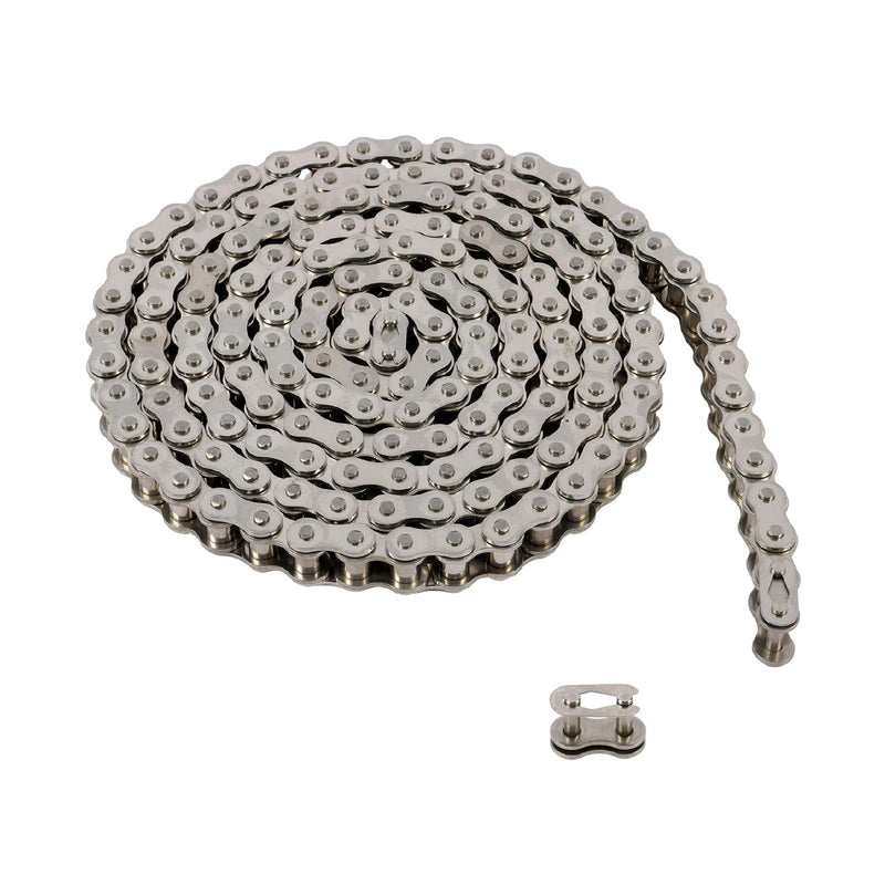 DURAFORCE Stainless Steel #60SS Roller Chain x 10 feet + 2 Connecting Links
