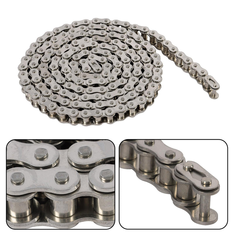 DURAFORCE Stainless Steel #60SS Roller Chain x 10 feet + 2 Connecting Links
