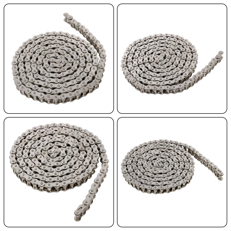 DURAFORCE Stainless Steel #60SS Roller Chain x 10 feet + 2 Connecting Links