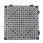 DURAFORCE 50 Pack Black 12"x 12" PVC Non-Slip Floor Tiles Interlocking Drainage Floor Mat