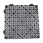 DURAFORCE 50 Pack Black 12"x 12" PVC Non-Slip Floor Tiles Interlocking Drainage Floor Mat