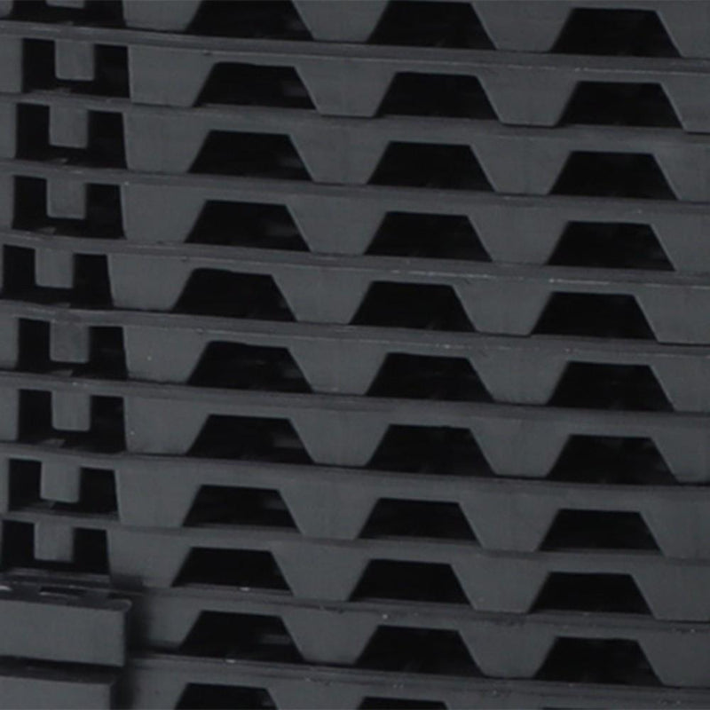 DURAFORCE 50 Pack Black 12"x 12" PVC Non-Slip Floor Tiles Interlocking Drainage Floor Mat