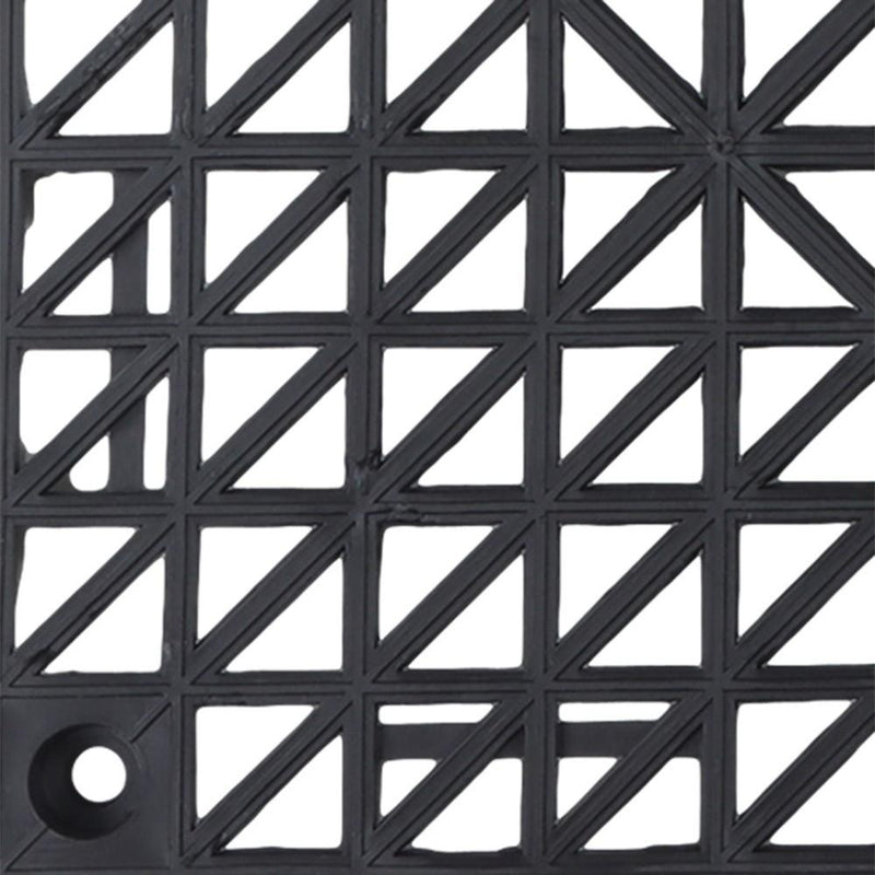DURAFORCE 50 Pack Black 12"x 12" PVC Non-Slip Floor Tiles Interlocking Drainage Floor Mat