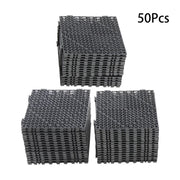 DURAFORCE 50 Pack Black 12"x 12" PVC Non-Slip Floor Tiles Interlocking Drainage Floor Mat