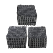 DURAFORCE 50 Pack Black 12"x 12" PVC Non-Slip Floor Tiles Interlocking Drainage Floor Mat