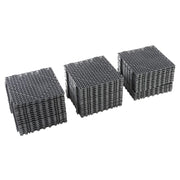 DURAFORCE 50 Pack Black 12"x 12" PVC Non-Slip Floor Tiles Interlocking Drainage Floor Mat