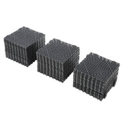 DURAFORCE 50 Pack Black 12"x 12" PVC Non-Slip Floor Tiles Interlocking Drainage Floor Mat