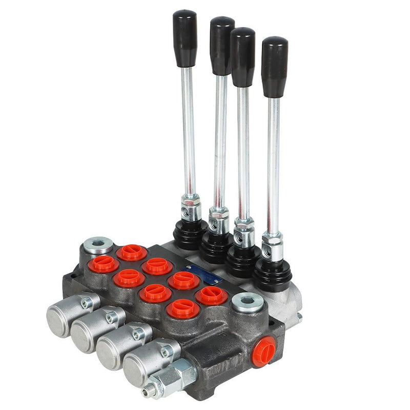 DURAFORCE Hydraulic Directional Control Valve 4 Spool 11GPM BSPP With Conversion Plug