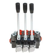 DURAFORCE 3 Spool Hydraulic Directional Control Valve BSPP Interface With Conversion Plug