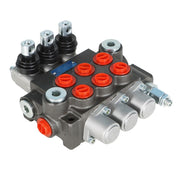 DURAFORCE 3 Spool Hydraulic Directional Control Valve BSPP Interface With Conversion Plug