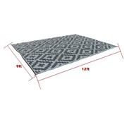 DURAFORCE 9x12 ft Waterproof Outdoor Rug Outdoor Plastic Straw Rug For Camping RV Deck