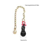 DURAFORCE 2 X 2Ton 3" Snatch Block w/2' Tow Chain Anchor Wrecker Flatbed Truck Car Carrier
