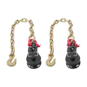 DURAFORCE 2 X 2Ton 3" Snatch Block w/2' Tow Chain Anchor Wrecker Flatbed Truck Car Carrier