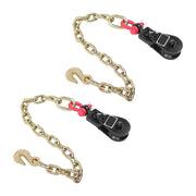 DURAFORCE 2 X 2Ton 3" Snatch Block w/2' Tow Chain Anchor Wrecker Flatbed Truck Car Carrier